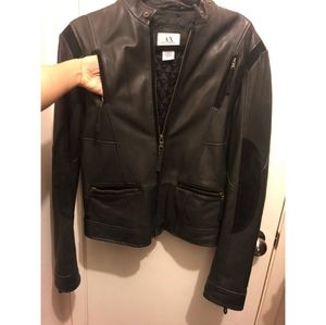 Armani exchange leather jacket